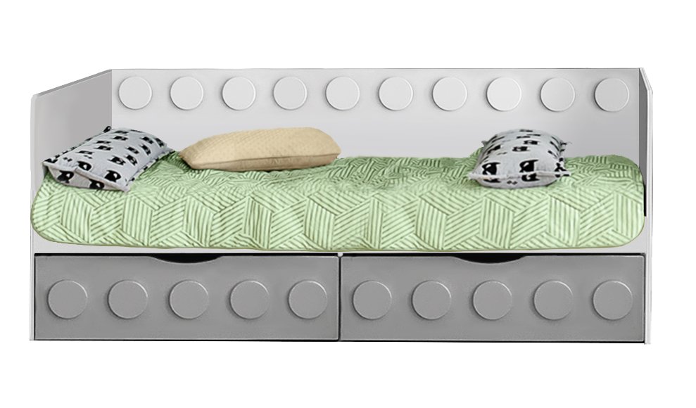 Подростковый диван-кровать с 2 ящиками "Бэтмен" МАНДАРИН ЛЕГОЛЕНД 178723 Серый Santreyd  - Вид №1