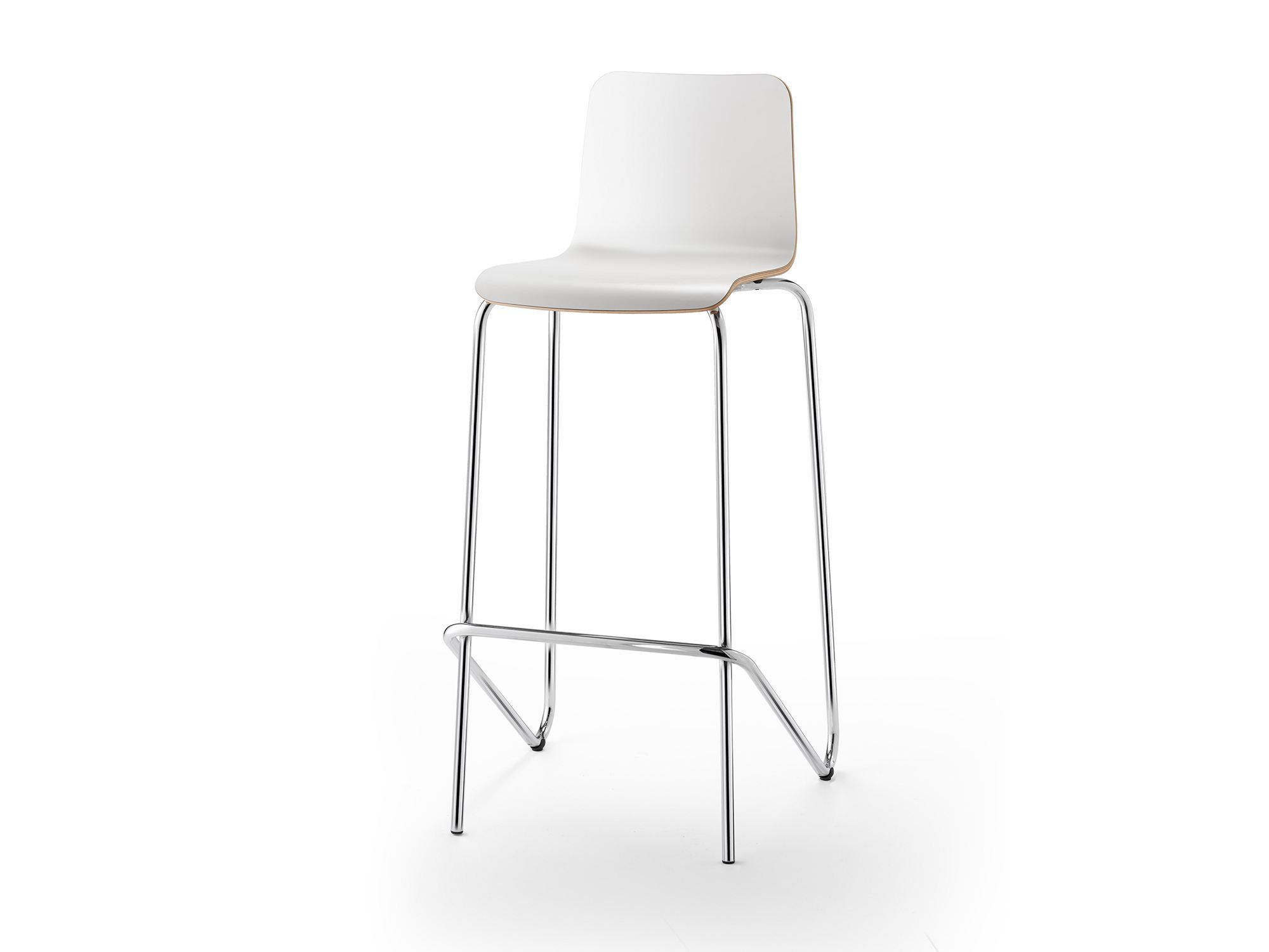 Высокий штабелируемый стул из шпона со спинкой SCHNEEWEISS interior Aticon ARCH-00079616