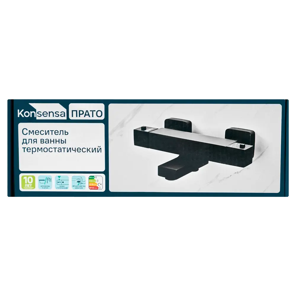 Термостатический смеситель Konsensa Прато для ванной с защитой от ожогов 89396335 STLM-1582311 - Вид №4