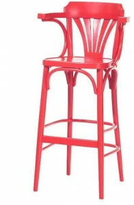 TON Табурет из дерева со спинкой и подставкой для ног