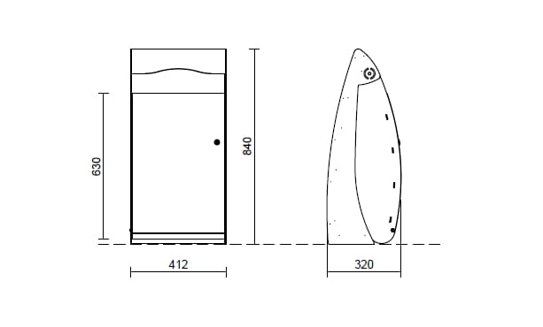 Стальная корзина для мусора для утилизации отходов Studio Città TUCANO ARCH-00062593 - Вид №2