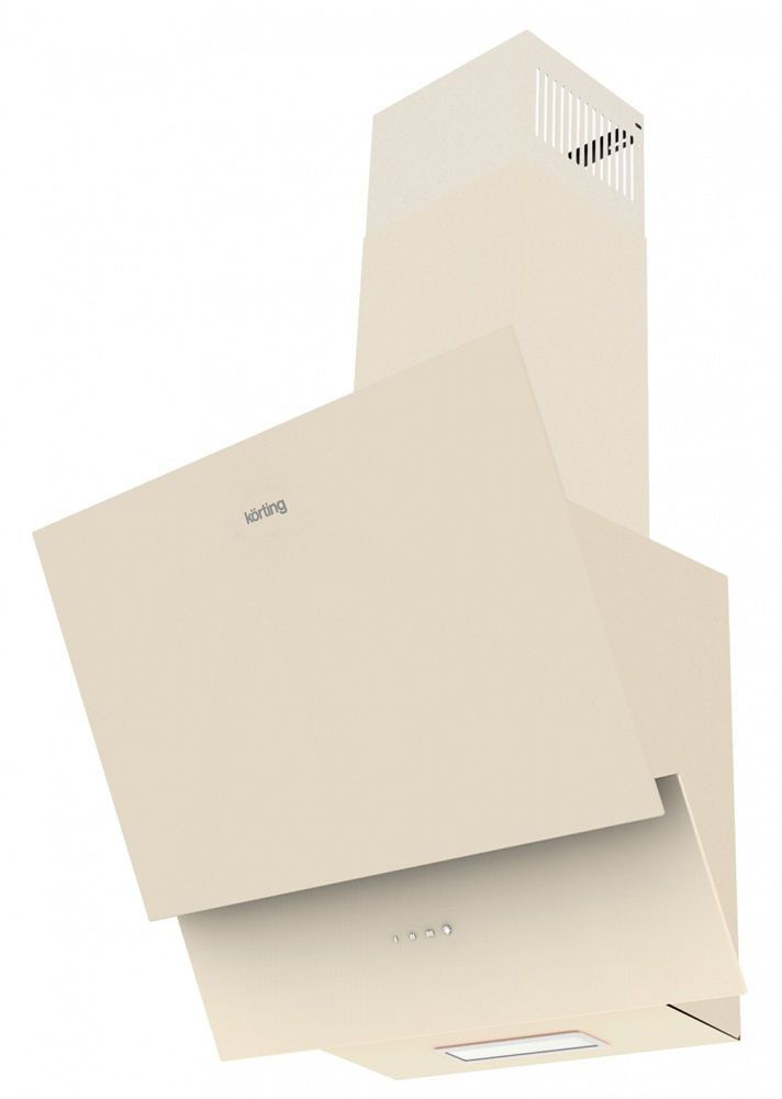 KHC 65070 GB Вытяжки / наклонная, 60см, электронное сенсорное управление touch, 3 режима, 450 м3/ч., таймер, алюминиевый жировой фильтр, лампы освещения led, ур.шума 50 дб, бежевое стекло Korting Santreyd 