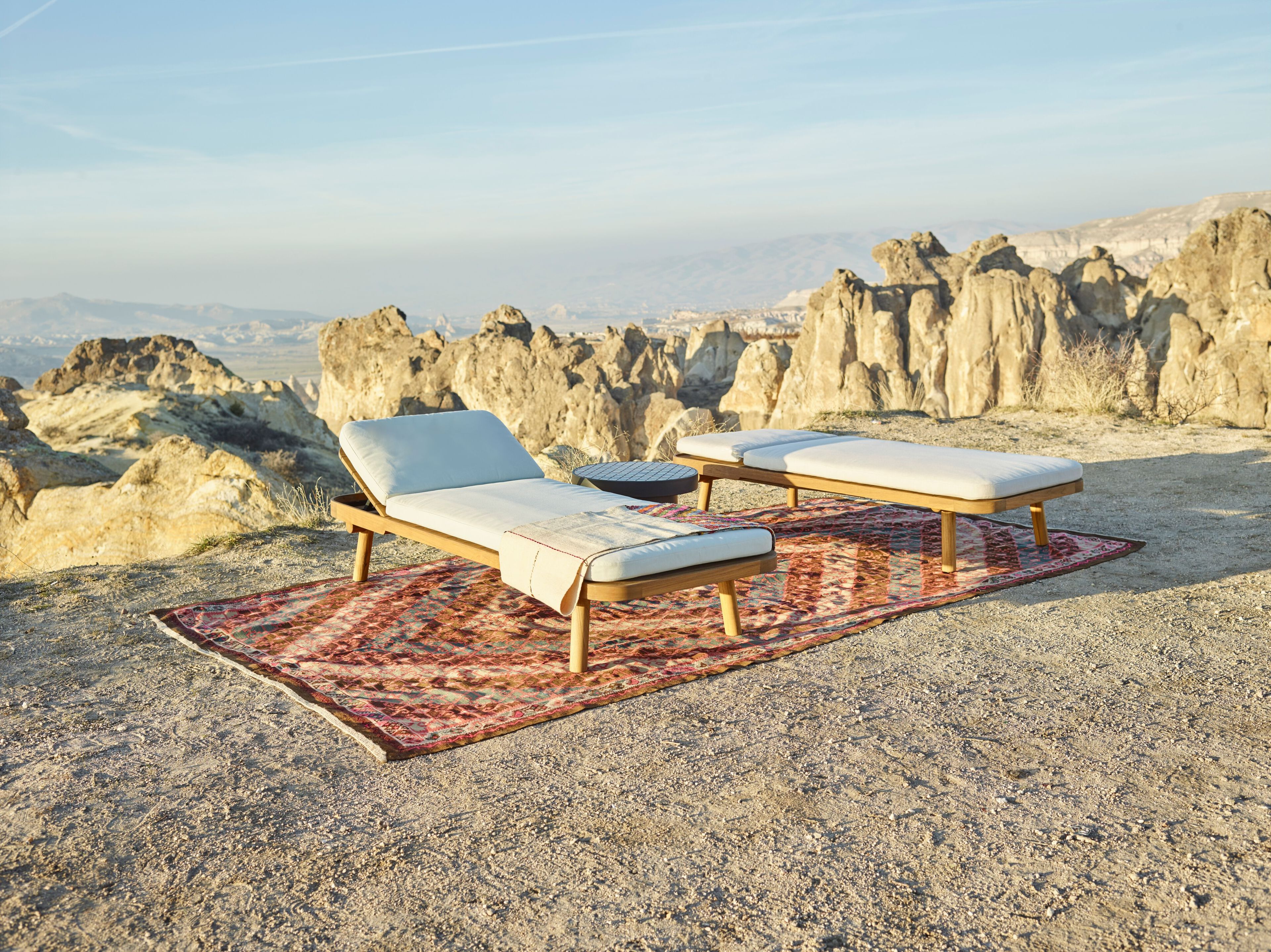 Шезлонг с откидной спинкой из Sunbrella® и тика YAAZ Uz ARCH-00048312 - Вид №3