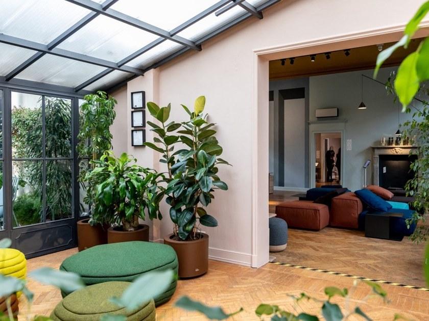 Hobby Flower Низкий круглый горшок из нержавеющей стали с автоматическим поливом Urban sun-id-1426153 - Вид №4