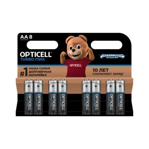 Батарейка алкалиновая Opticell Turbo Max LR06 AA 8 шт. 89446264 STLM-2029336