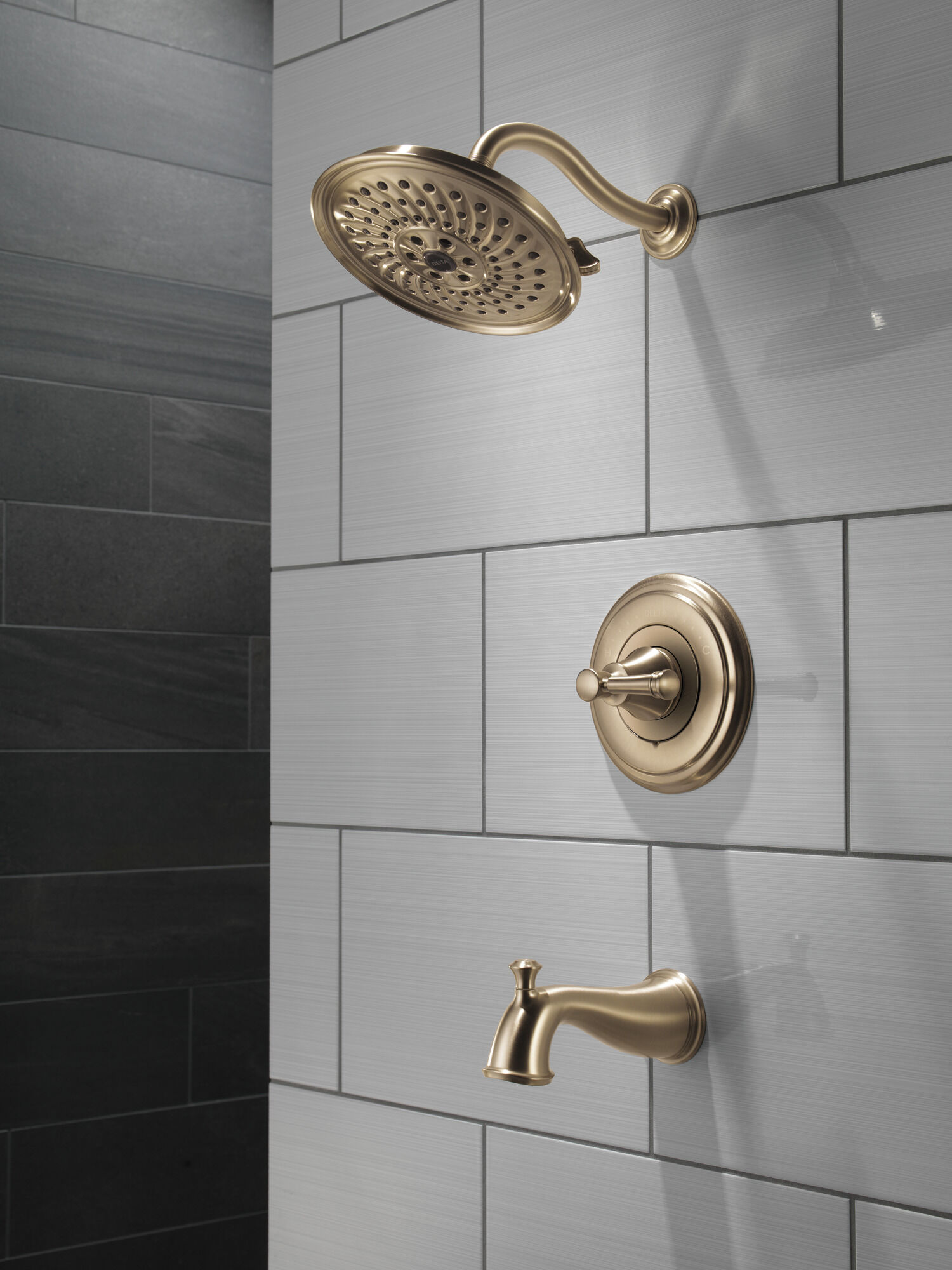 144757C-CZ Монитор серии 14 для ванны и душа с H2Okinetics Delta Faucet DELTA Шампанское бронза - Вид №5