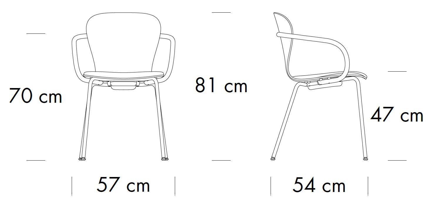 Штабелируемый стул с мягким сиденьем с подлокотниками THONET S 220 ARCH-00058959 - Вид №3
