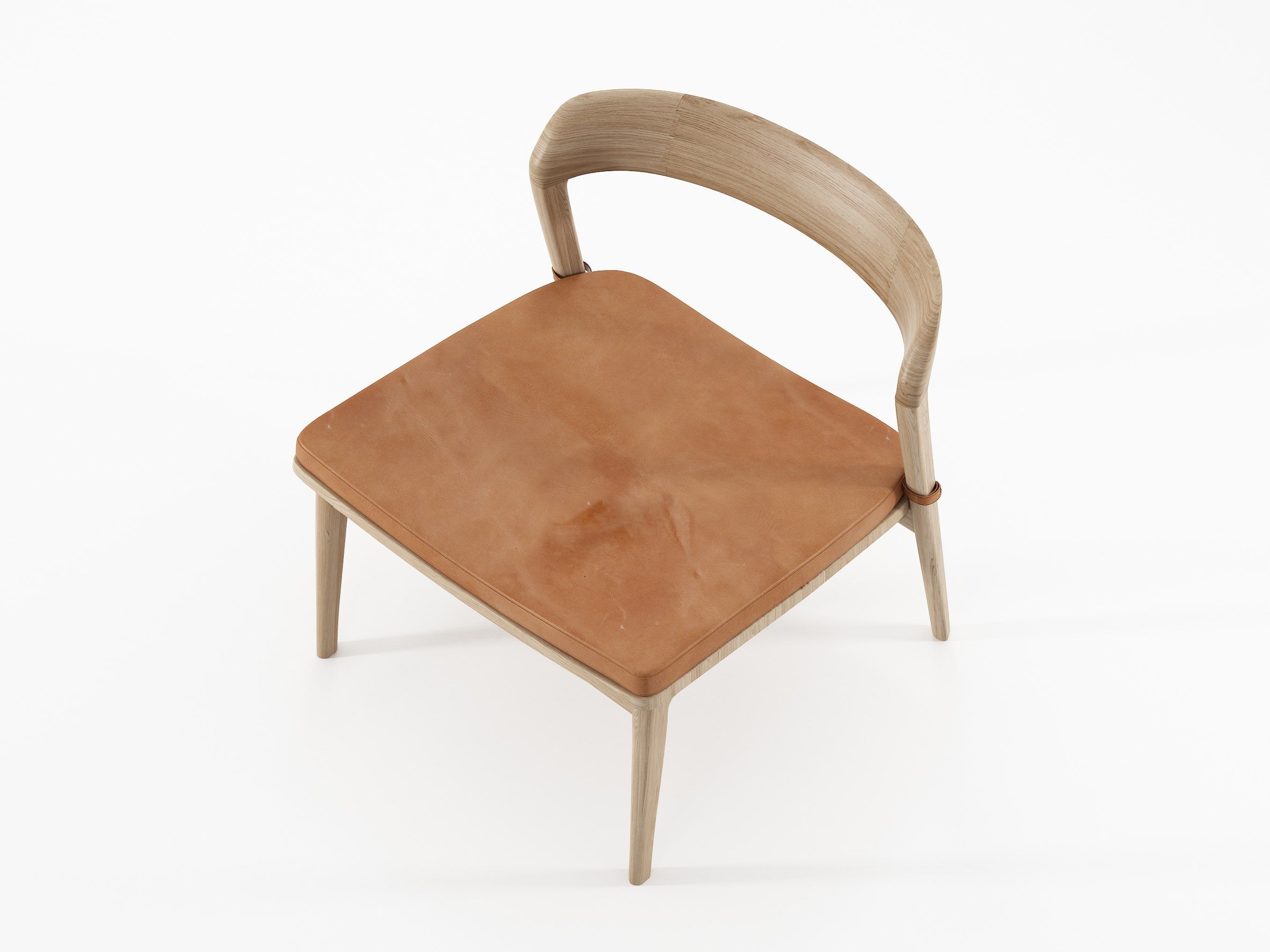 Кресло из массива дерева с мягким сиденьем KARPENTER Grasshopper ARCH-00069382