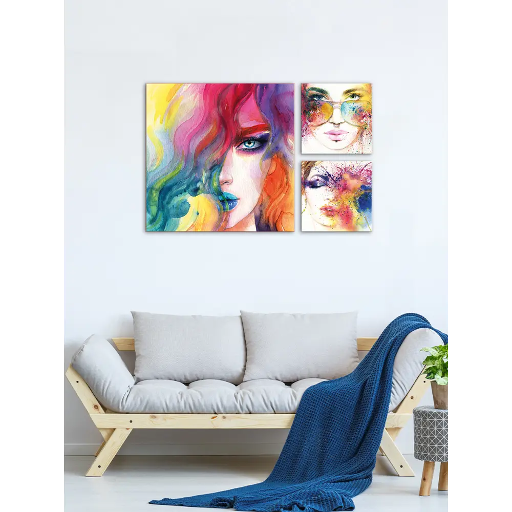 Картина на МДФ Яркие девушки 30x60 см 3 шт 85336856 STLM-2018297 POSTERMARKET  - Вид №4