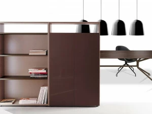 José Martínez Medina Высокий лакированный офисный шкаф с распашными дверцами