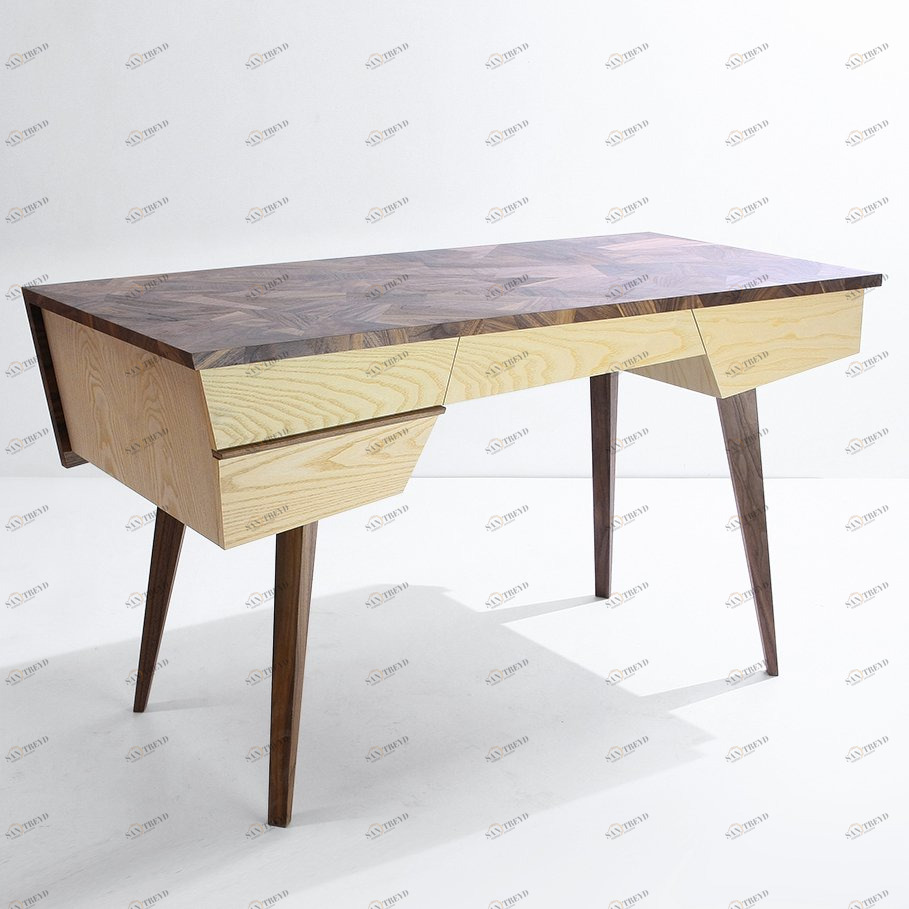 Стол рабочий письменный с 4 ящиками ясень Argus ACWD ARGUS 00-3981949 Орех;бежевый;коричневый 