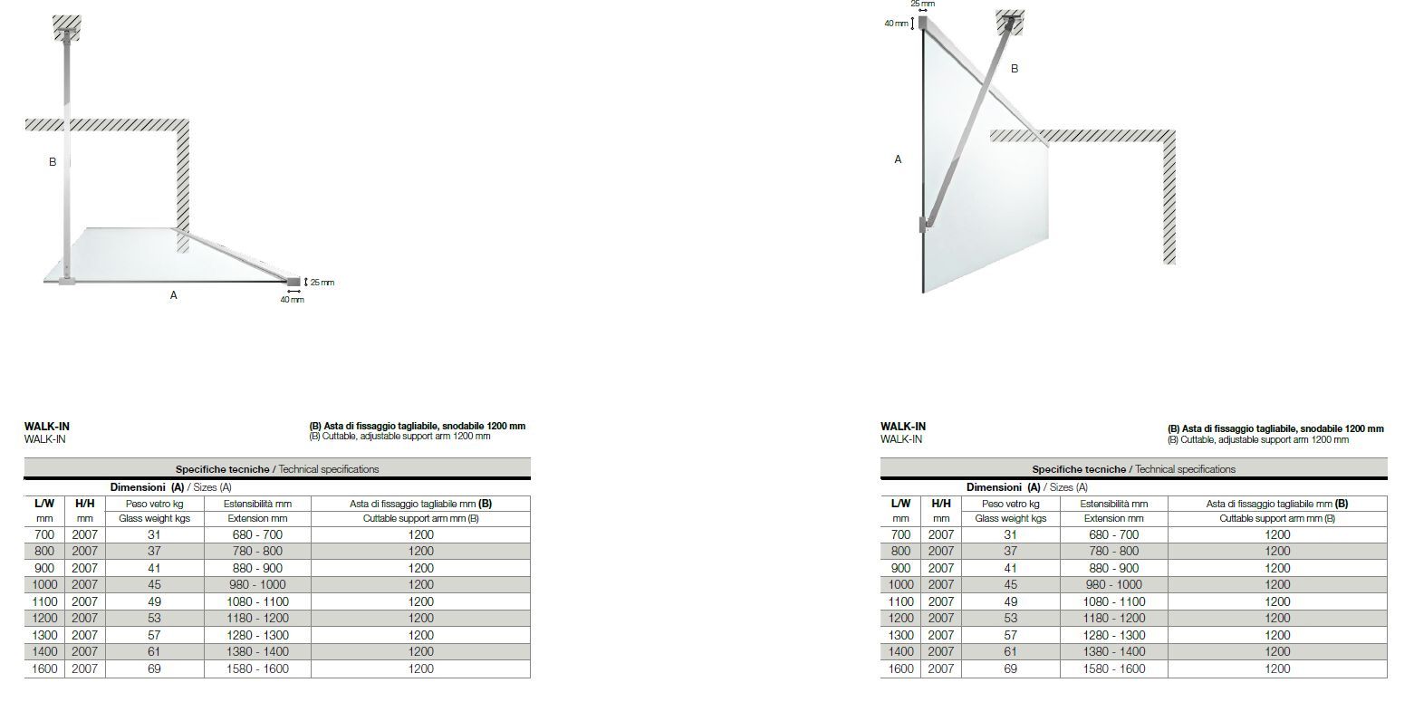 Алюминиевый и стеклянный душ TAMANACO N8PAR53 ARCH-00074280 - Вид №8