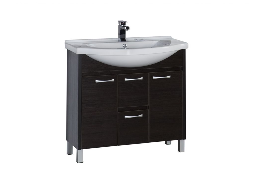 Тумба с раковиной Aquanet Донна 100 венге 0016918300168866 - Вид №1