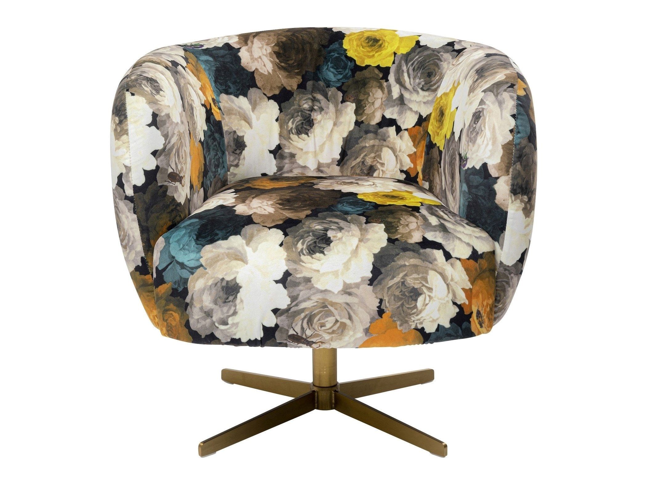 Тканевое вращающееся кресло с подлокотниками KARE Design Пион ARCH-00081227 - Вид №7