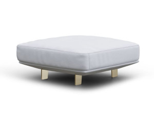 Кожаный квадратный пуф