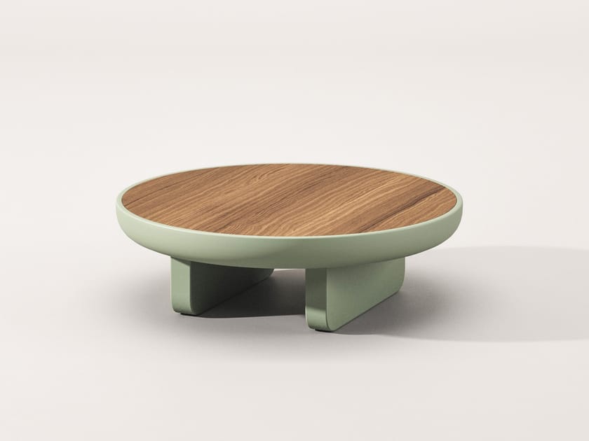 Круглый журнальный столик из грецкого ореха Falsasquadra Водяные лилии ARCH-00054996