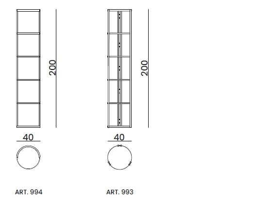 Деревянный отдельно стоящий модульный книжный шкаф Bizzotto Italia Atmosphera ARCH-00131923 - Вид №6