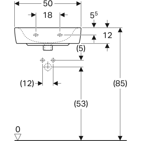 272145000 Раковина Geberit Renova Plan Geberit  - Вид №9