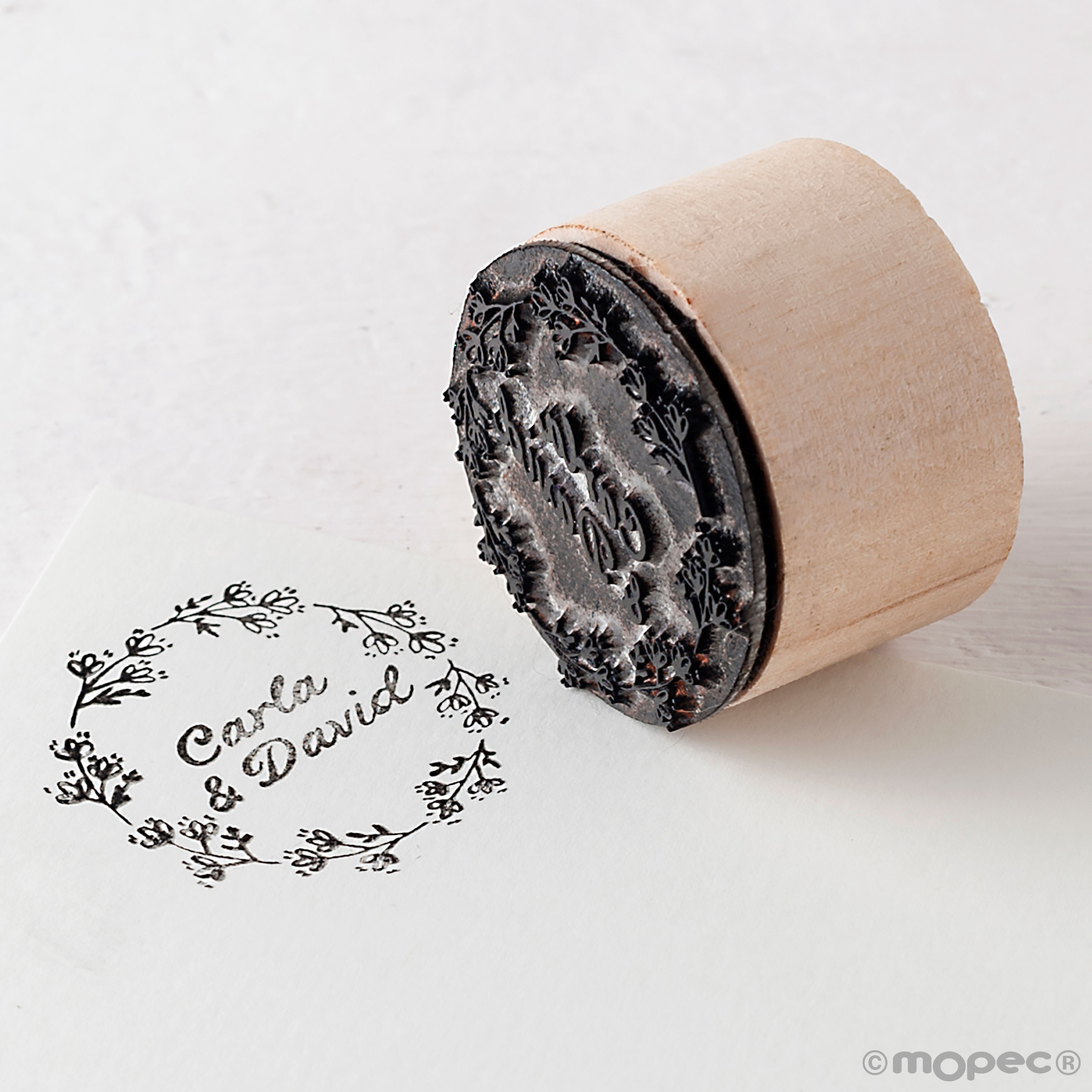 W451 Круглый персонализованный цветочный надпись с короной Dekoraniaevents Bodas  - Вид №1