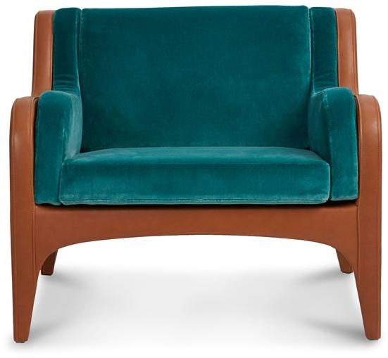 REDA AMALOU DESIGN Кресло из кожи и ткани sun-id-1399517 - Вид №1