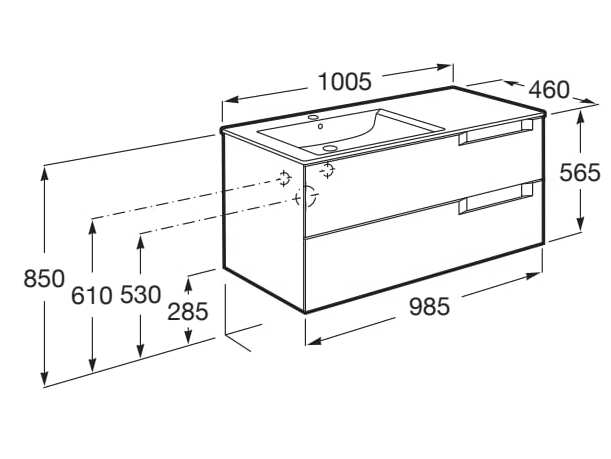 Деревянный умывальник с ящиками Roca Aleyda ARCH-00140420 - Вид №59