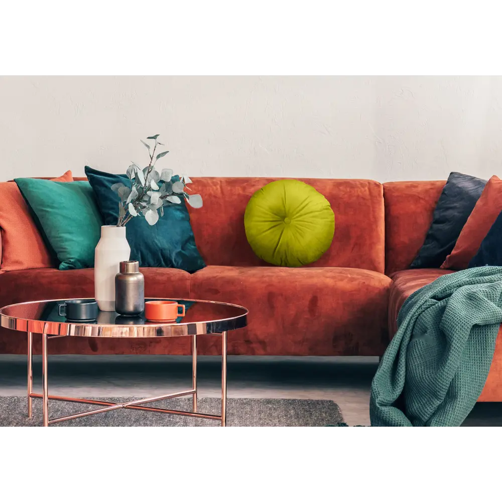 Подушка круглая Ø45 см цвет жёлтый LINEN WAY STLM-2092212 - Вид №3