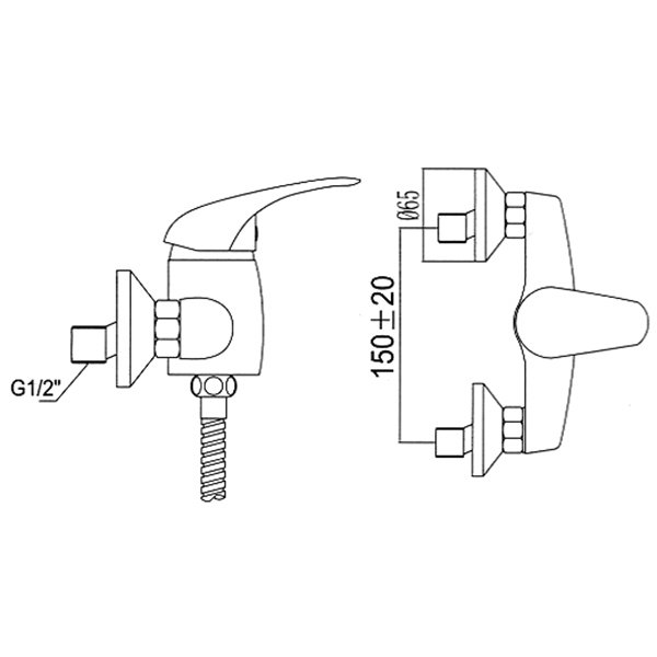 Смеситель душевой San Fonte 2124-Н17 2124-Н17 11162262 - Вид №1