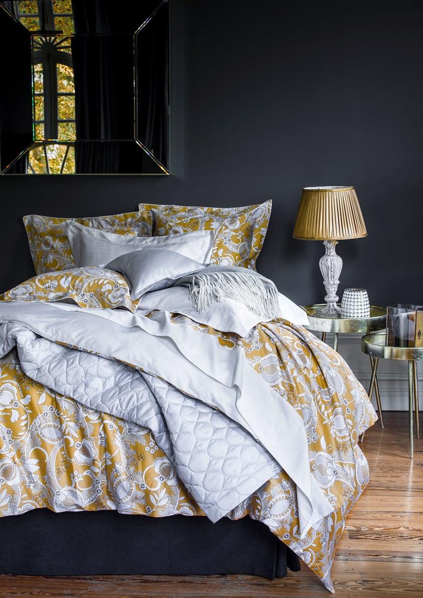 Alexandre Turpault Постельное белье из хлопкового дамаска с двусторонним принтом Mogador sun-id-1440461 - Вид №1