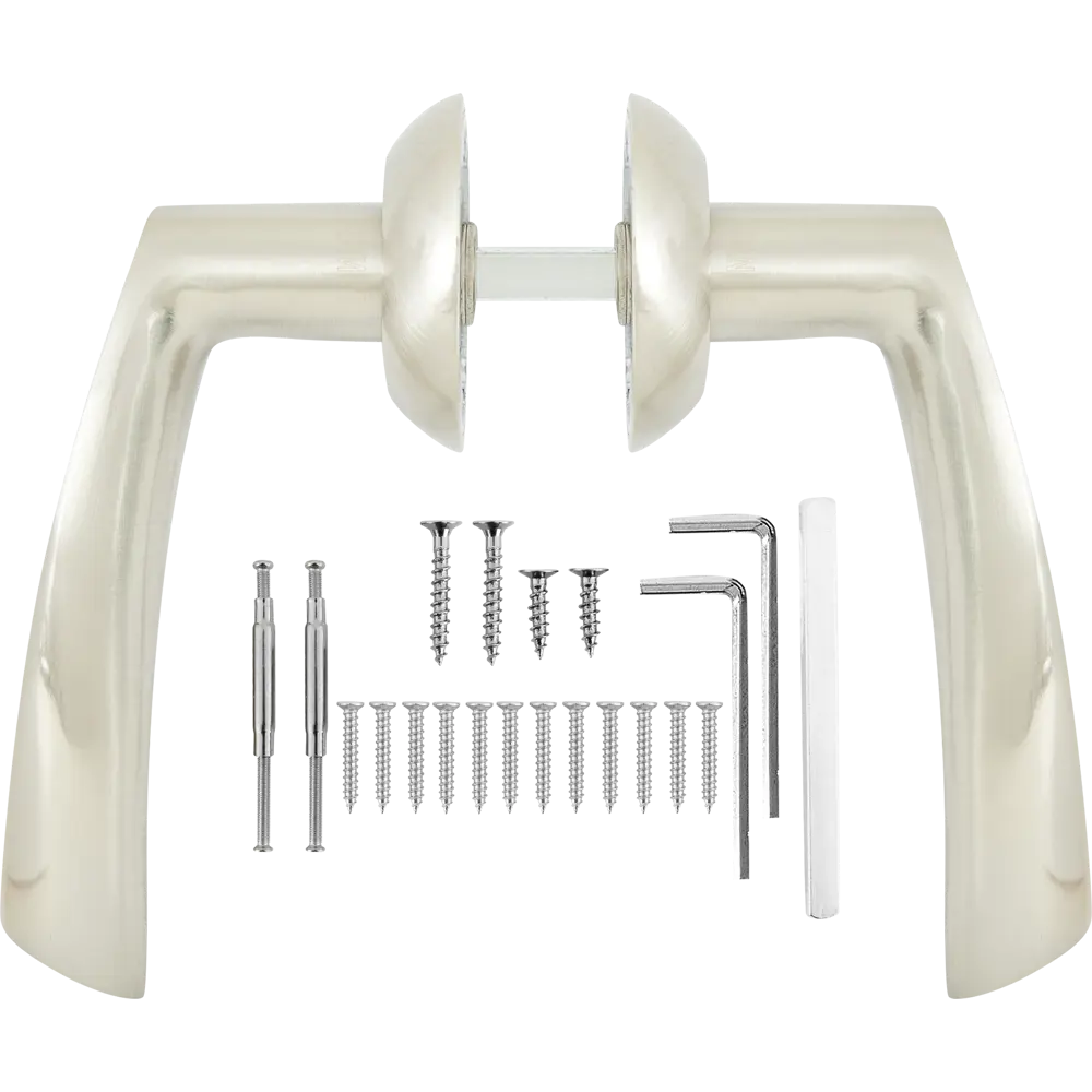 Дверные ручки PUNTO Crona с замком, никель-хром 85202298 STLM-0059804 - Вид №1