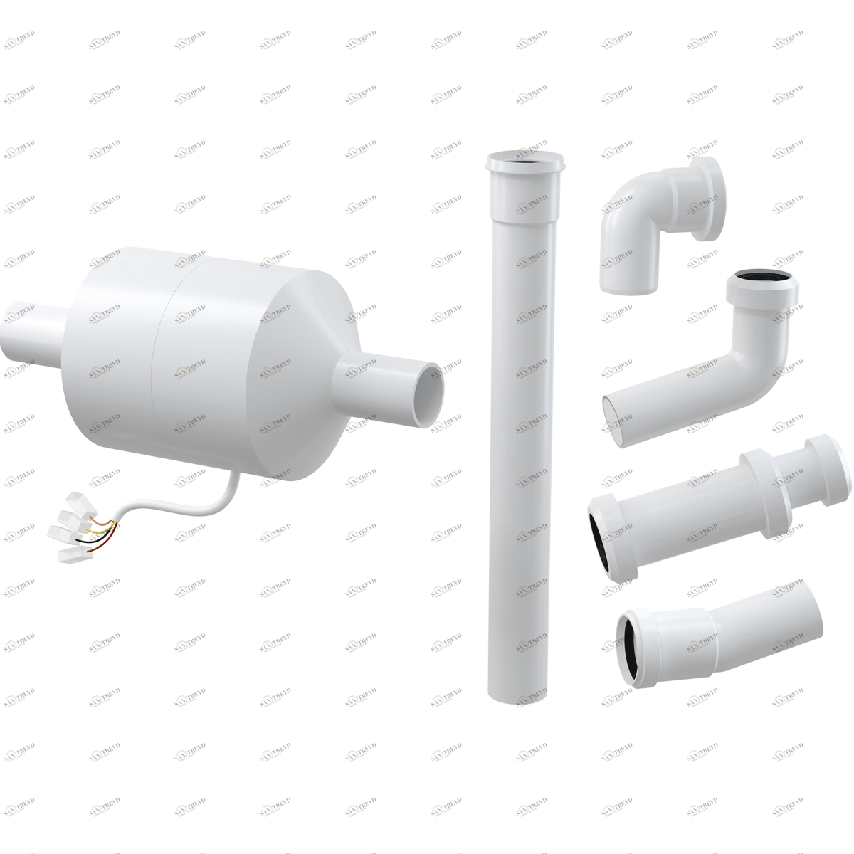 Bентилятор для скрытых систем инсталляции c возможностью вентиляции ALCAPLAST P128