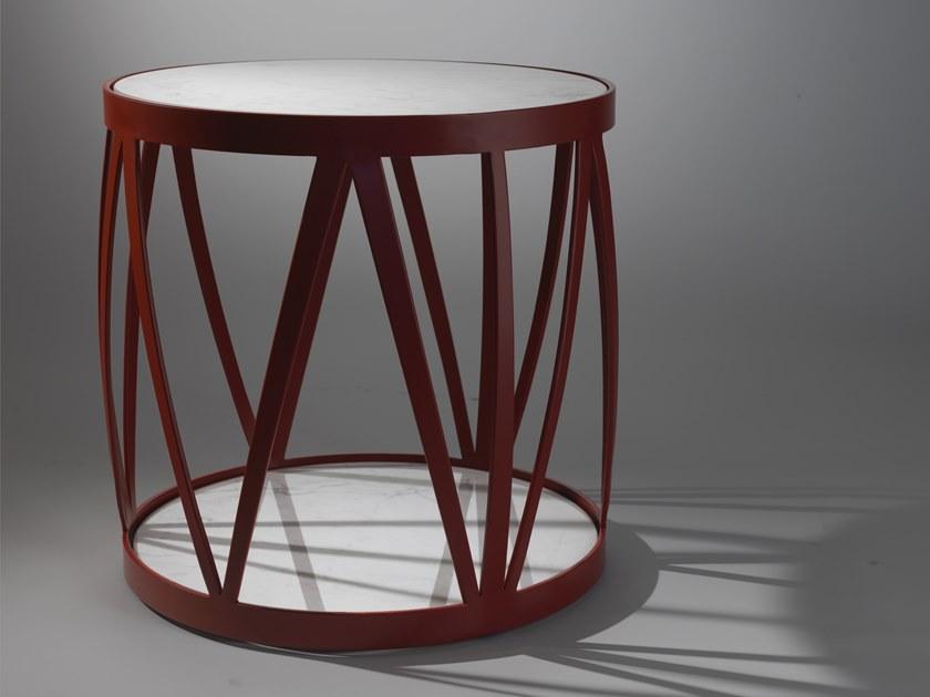 OFFICINACIANI Круглый садовый столик из кованого железа Zig zag Gf4023ct-ro - Вид №1