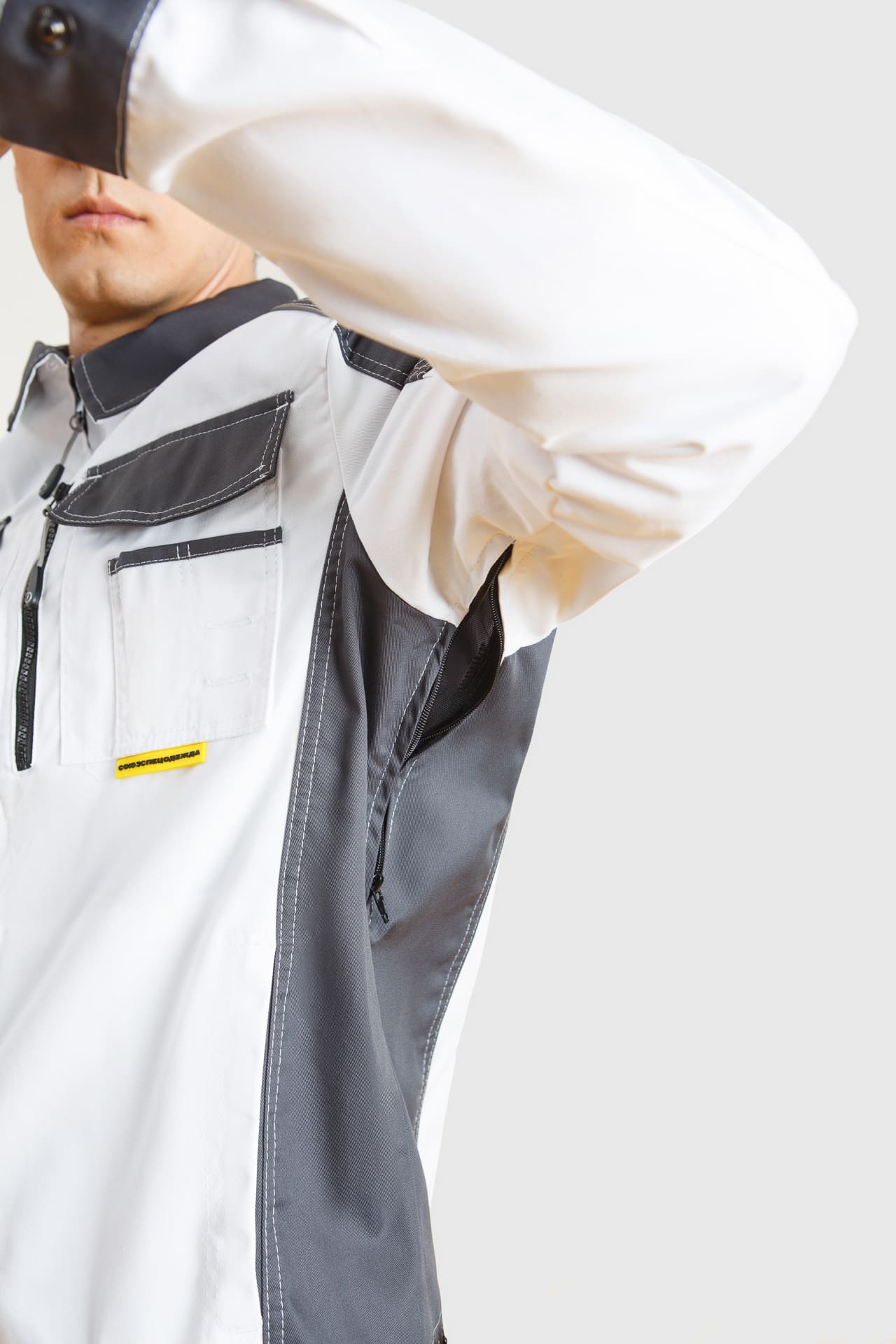 4974824 Костюм  NEW белый графит STATUS  Летняя спецодежда  размер 44-46/170-176  - Вид №11