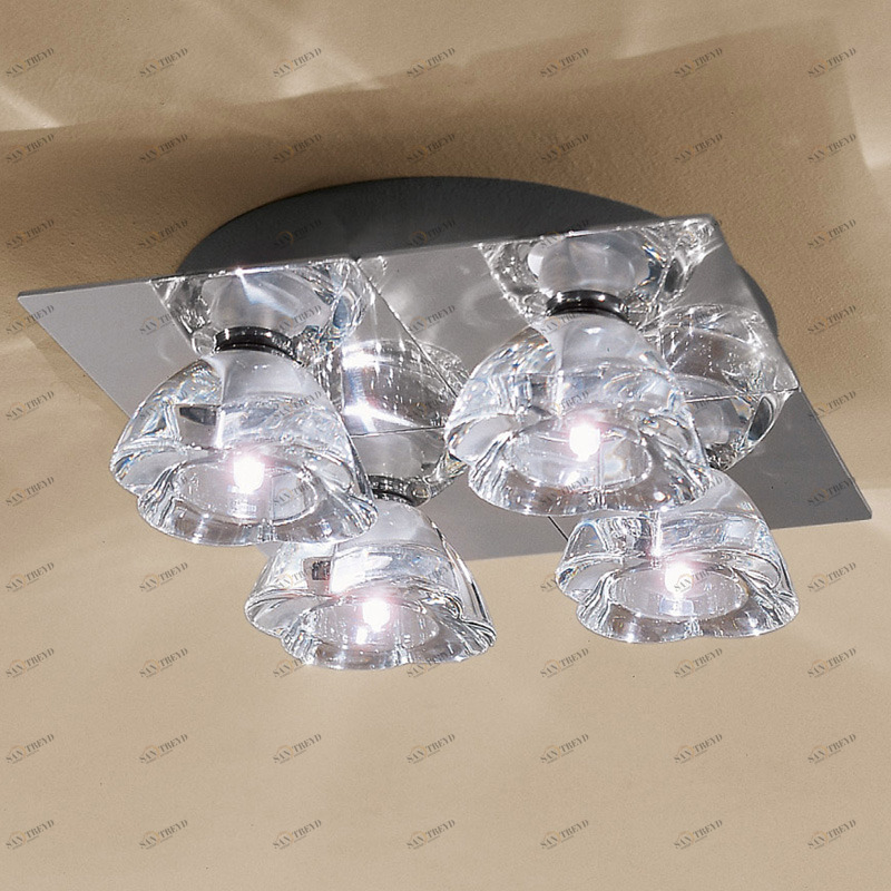 Потолочный светильник PL PRIMU 4 от Axo Light PLPRIMU4CSCR12V AXO LIGHT ДИЗАЙНЕРСКИЕ 244197 Прозрачный;серебро 