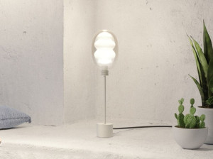 Стеклянная светодиодная настольная лампа с диммером