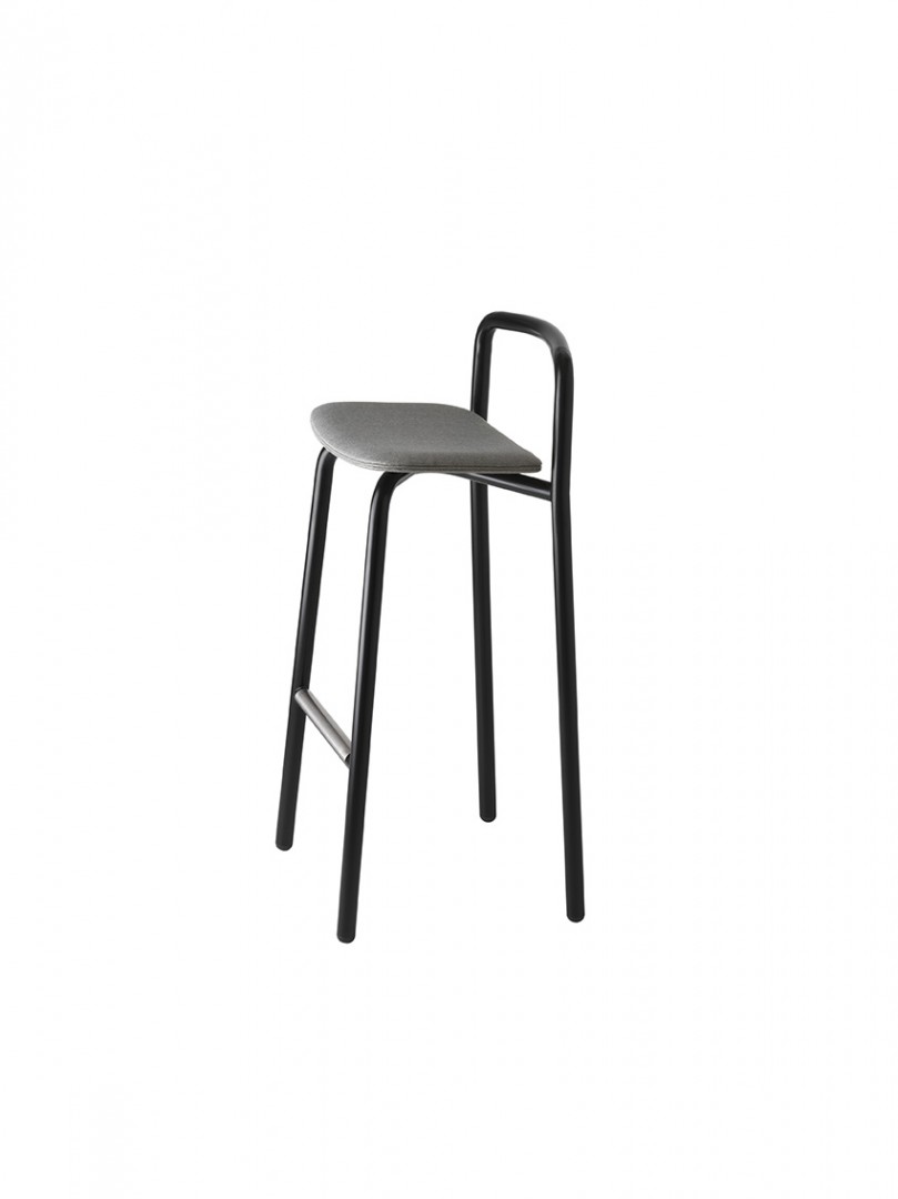 Hull 630M Барный стул со стальным каркасом на 4 ножках. Мягкое сиденье. Et al. Hull