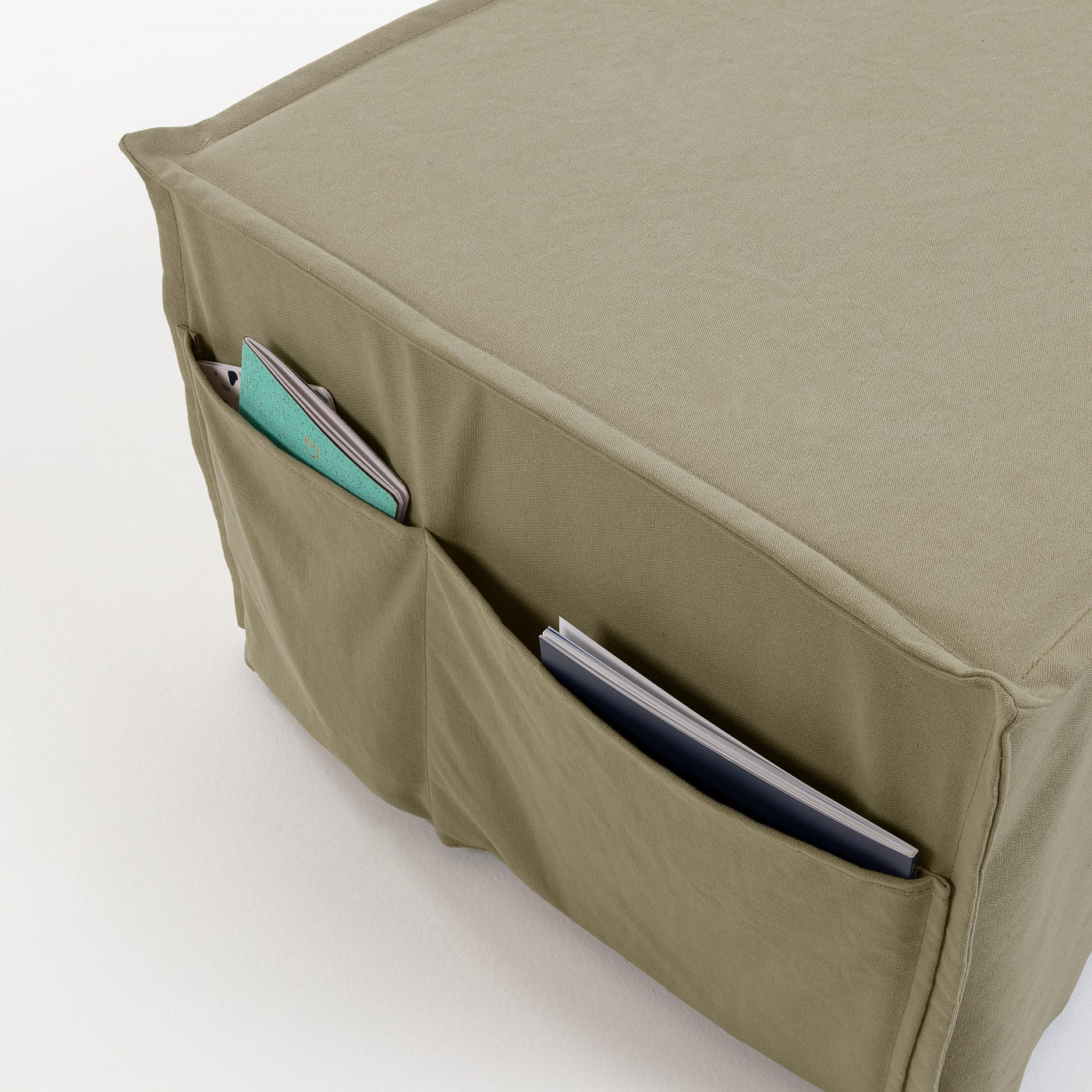 070620 Пуф-кровать бежевый чехол La Forma Lizzie - Вид №5