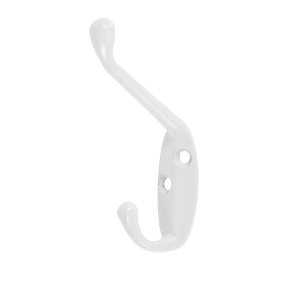 Крючок лёгкий для пальто и шапки, металл, цвет белый LAMPLANDIA STLM-2079605