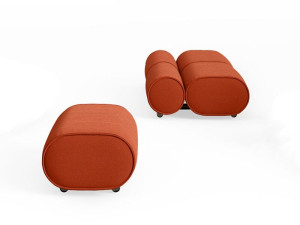 Съемный пуф из ткани