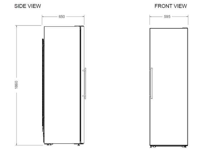 Без Мороза из нержавеющей стали отдельно стоящий однодверный холодильник Bertazzoni Professional ARCH-00079624 - Вид №2