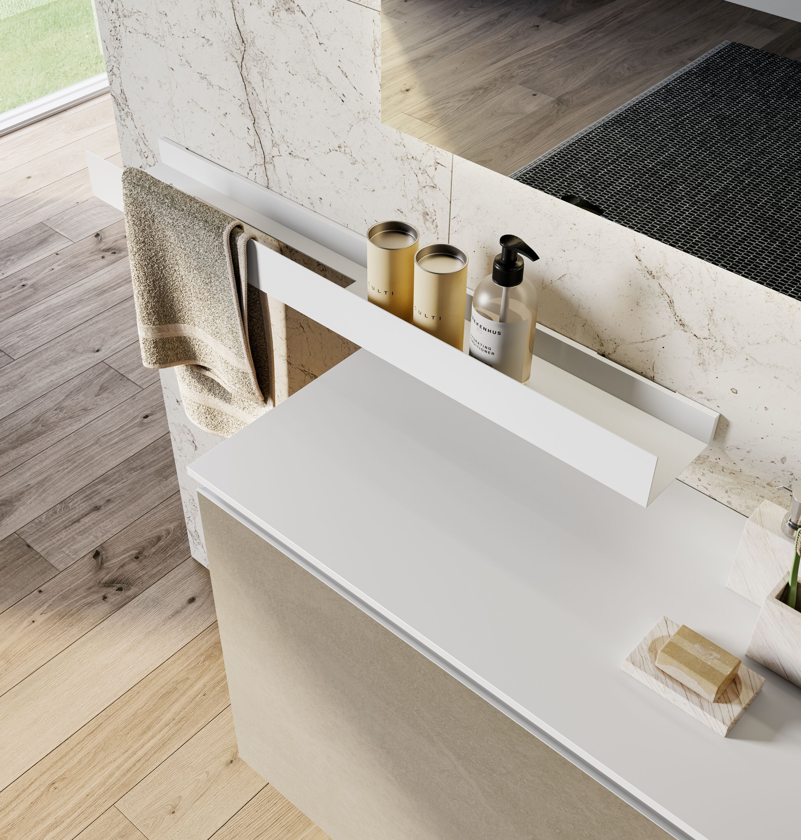 Подвесной шкаф для умывальника с зеркалом Birex Lapis ARCH-00151028 - Вид №2