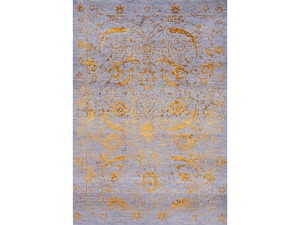 Прямоугольный ковер из шерсти и шелка