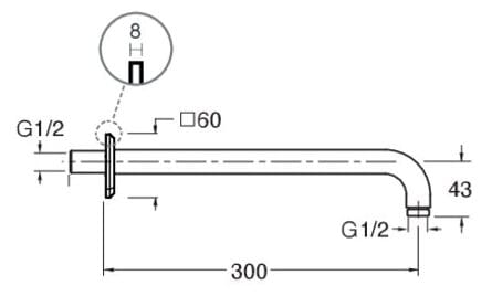 Настенный душ CRISTINA Rubinetterie душевые лейки и рычаги - Shower &amp ARCH-00064286 - Вид №2