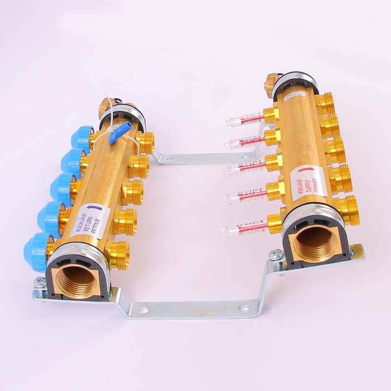 Коллекторная группа HKV/T с термостатическими вентилями и расходомерами WATTS Ind 1"x3/4"ЕК 5 выходов 10004199 - Вид №4