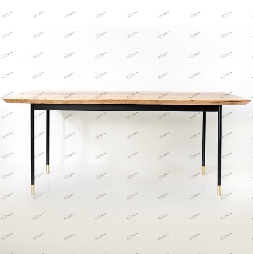 Обеденный стол прямоугольный 180 см карагач тонированный Impala ACWD IMPALA 00-3981943 Коричневый 