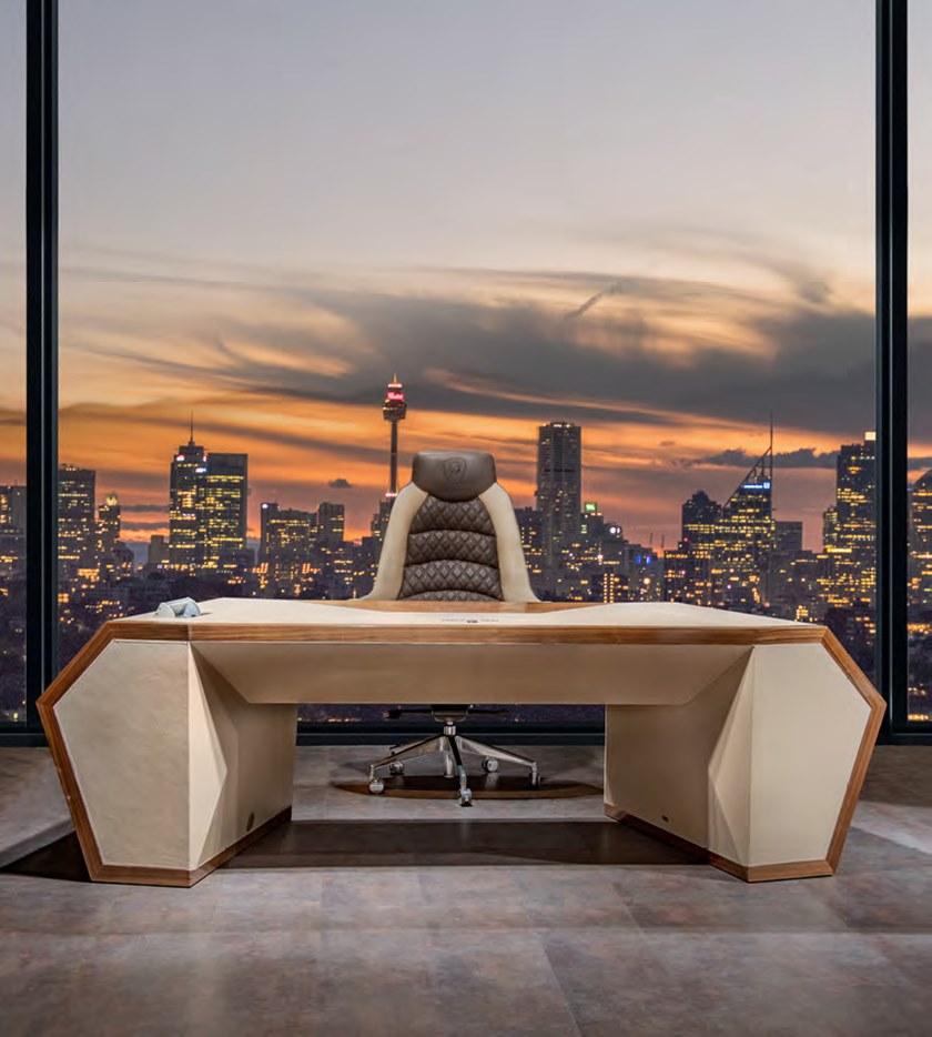 Tonino Lamborghini Casa Поворотное кожаное кресло Executive с 5-ю спицами и колесами Long beach sun-id-1411317 - Вид №4