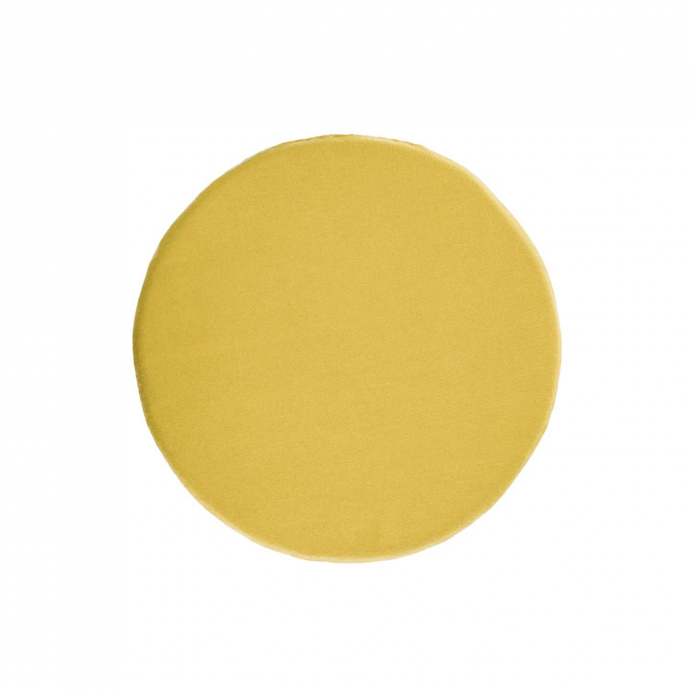 108442 Круглая подушка для стула из 100% шерсти горчичного цвета Ø 35 см La Forma Biasina 