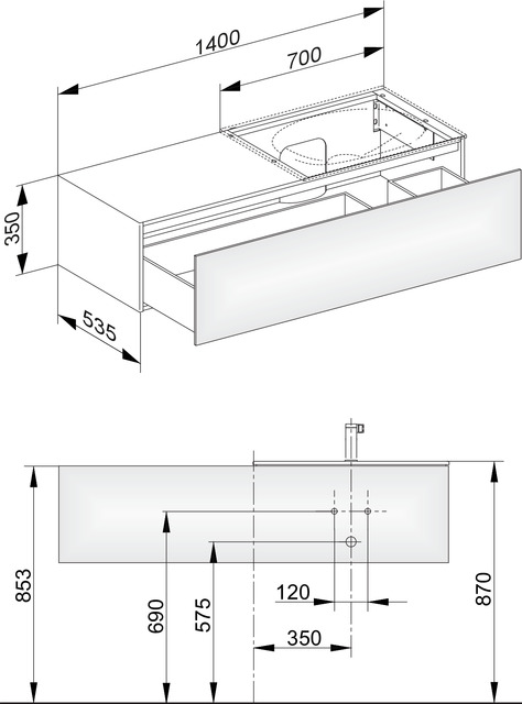 31166280000 Тумба под умывальник KEUCO Edition 11 - Вид №2