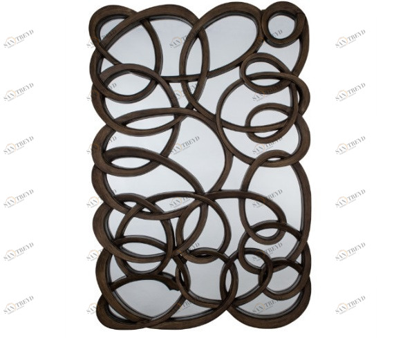 Зеркальное панно декоративное в черной раме Dark Bronze от RVAstley RVASTLEY ДИЗАЙНЕРСКИЕ 062563 Бронза 