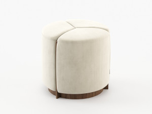 Круглый пуф из ткани