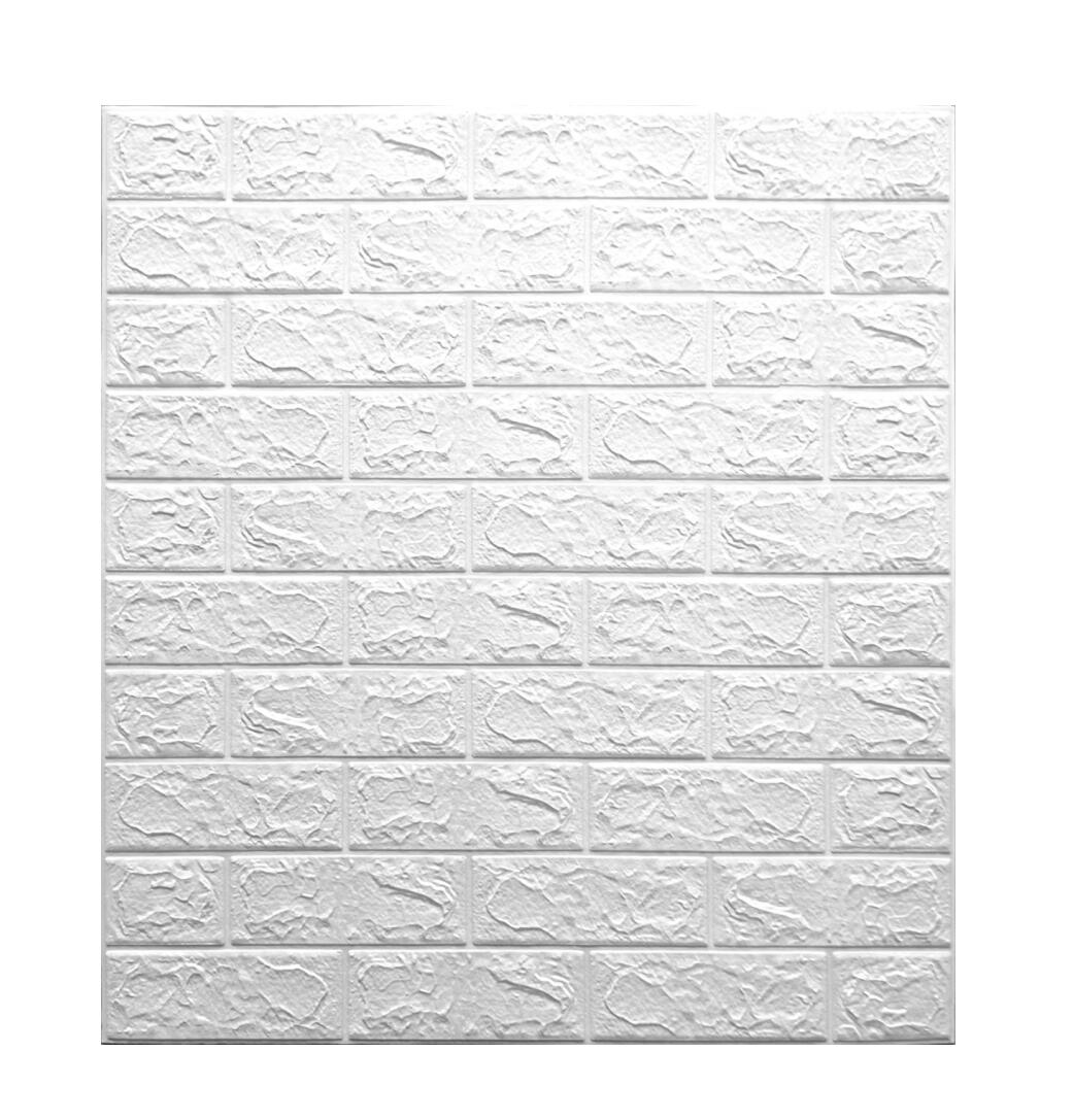 Самоклеящиеся обои Кирпич белый 3D панель DEKOR PANEL DP301